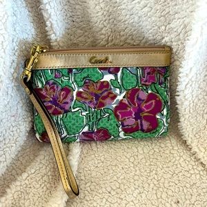 Coach Floral Wristlet - NWOT
